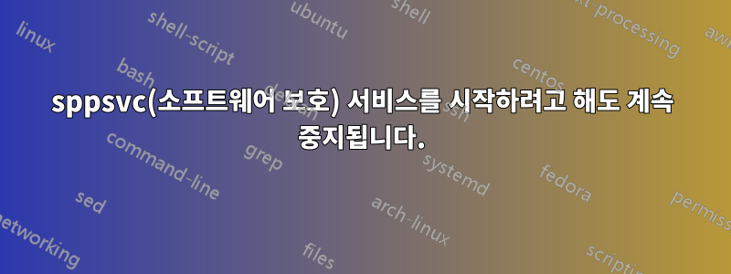 sppsvc(소프트웨어 보호) 서비스를 시작하려고 해도 계속 중지됩니다.