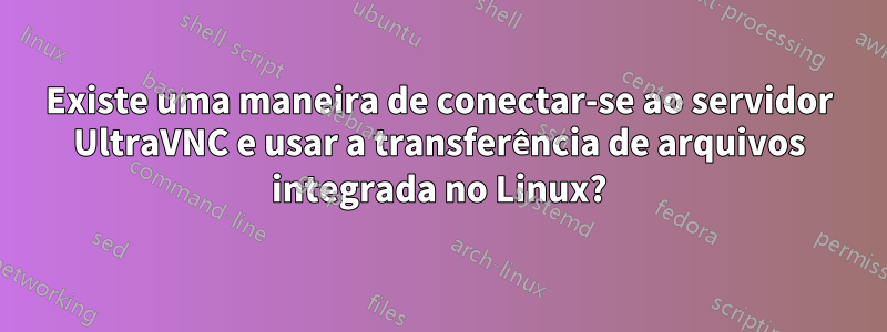 Existe uma maneira de conectar-se ao servidor UltraVNC e usar a transferência de arquivos integrada no Linux?