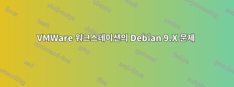 VMWare 워크스테이션의 Debian 9.X 문제