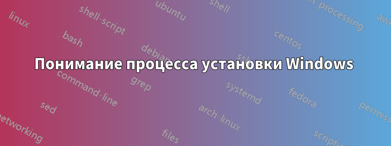 Понимание процесса установки Windows