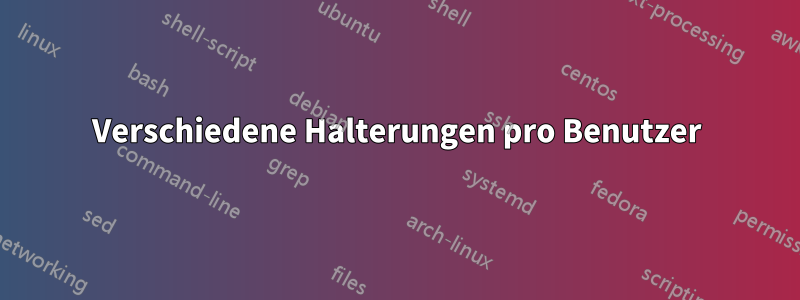 Verschiedene Halterungen pro Benutzer
