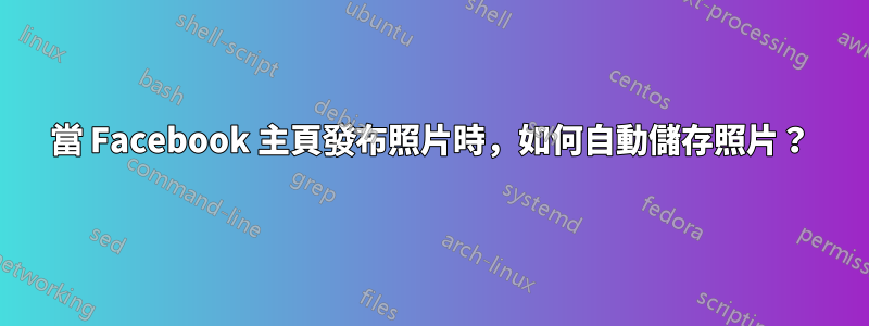 當 Facebook 主頁發布照片時，如何自動儲存照片？