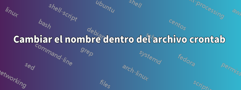 Cambiar el nombre dentro del archivo crontab