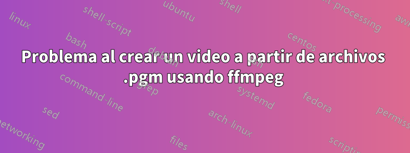 Problema al crear un video a partir de archivos .pgm usando ffmpeg