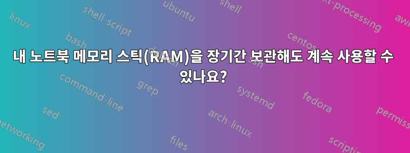 내 노트북 ​​메모리 스틱(RAM)을 장기간 보관해도 계속 사용할 수 있나요?