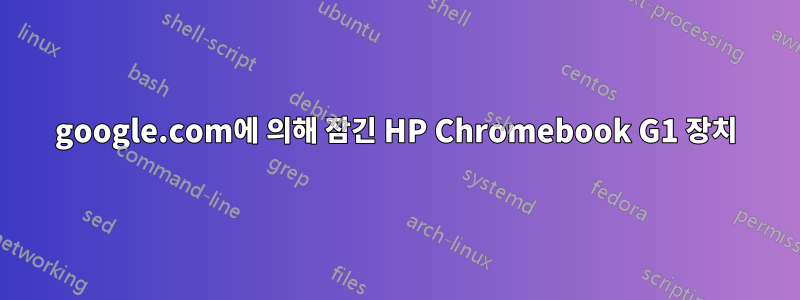 google.com에 의해 잠긴 HP Chromebook G1 장치