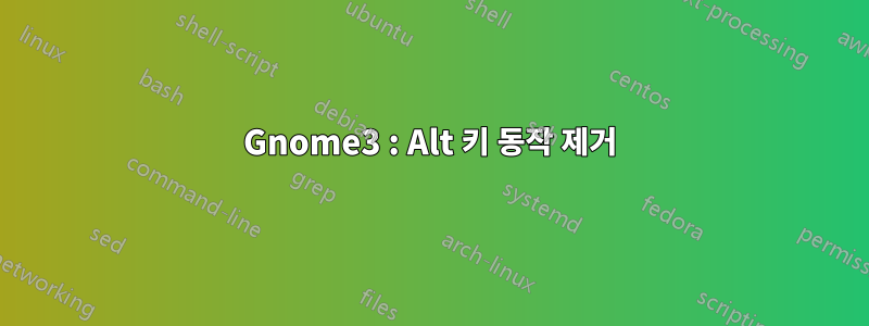 Gnome3 : Alt 키 동작 제거