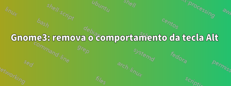 Gnome3: remova o comportamento da tecla Alt