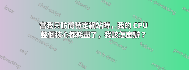 當我只訪問特定網站時，我的 CPU 整個核心都耗盡了，我該怎麼辦？