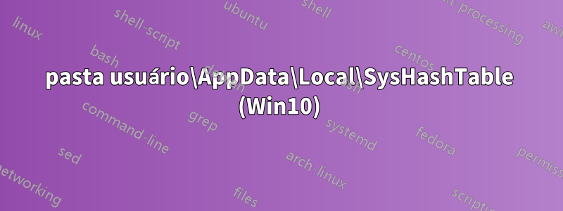 pasta usuário\AppData\Local\SysHashTable (Win10)