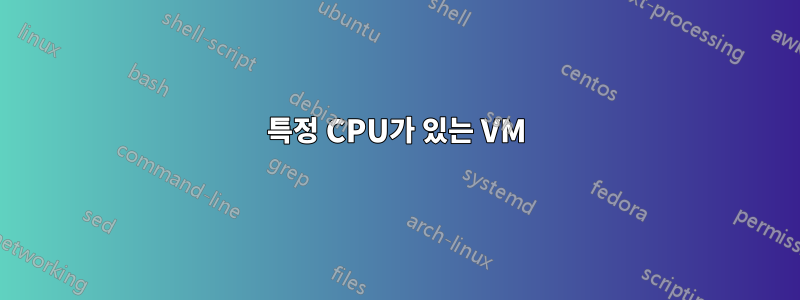 특정 CPU가 있는 VM