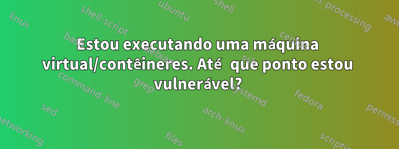 Estou executando uma máquina virtual/contêineres. Até que ponto estou vulnerável?