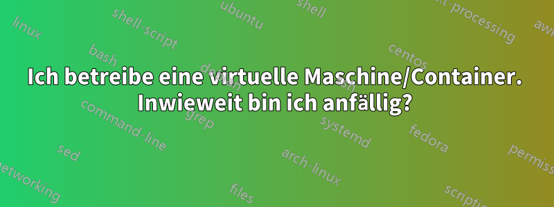 Ich betreibe eine virtuelle Maschine/Container. Inwieweit bin ich anfällig?