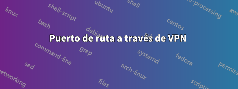 Puerto de ruta a través de VPN