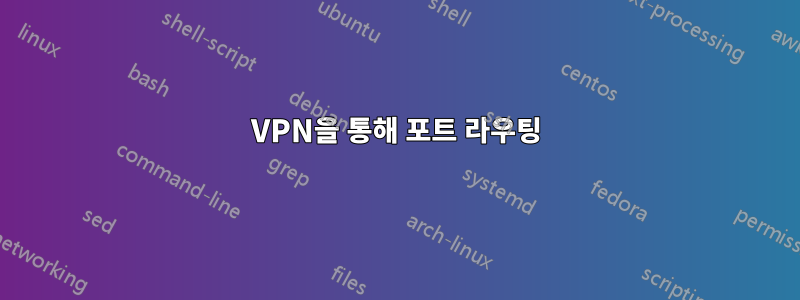 VPN을 통해 포트 라우팅