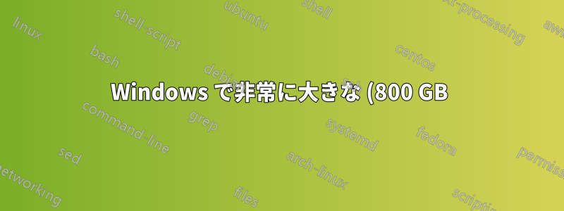 Windows で非常に大きな (800 GB) テキスト ファイルの内容を並べ替える