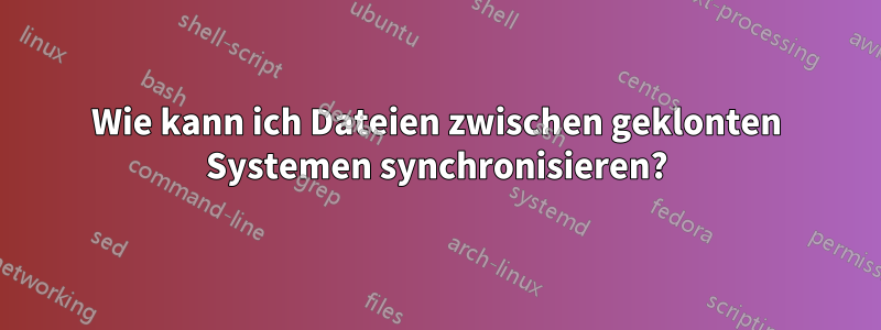 Wie kann ich Dateien zwischen geklonten Systemen synchronisieren?