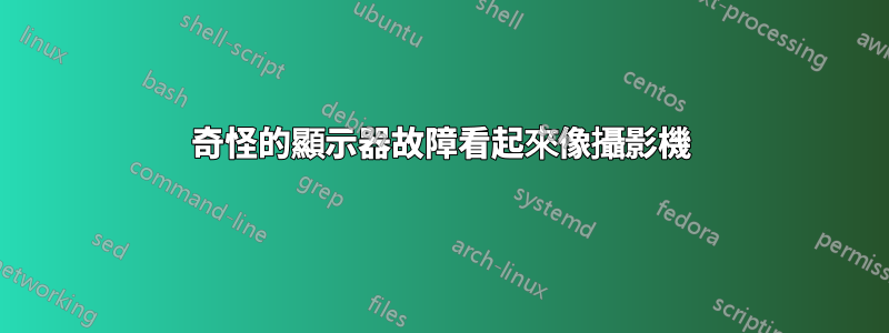 奇怪的顯示器故障看起來像攝影機