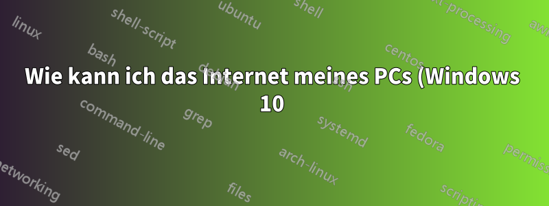 Wie kann ich das Internet meines PCs (Windows 10) über Bluetooth mit meinem iPhone 7 teilen?