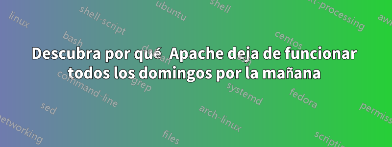 Descubra por qué Apache deja de funcionar todos los domingos por la mañana