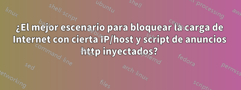 ¿El mejor escenario para bloquear la carga de Internet con cierta IP/host y script de anuncios http inyectados?