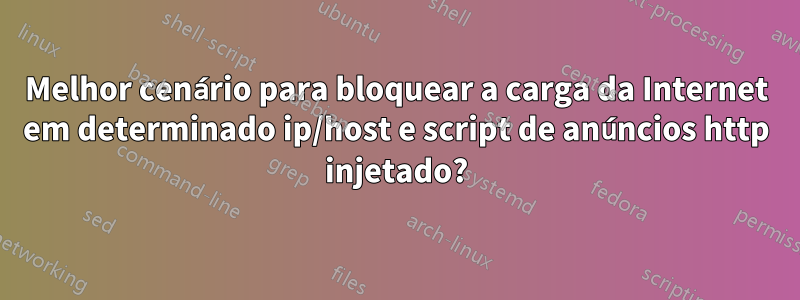 Melhor cenário para bloquear a carga da Internet em determinado ip/host e script de anúncios http injetado?