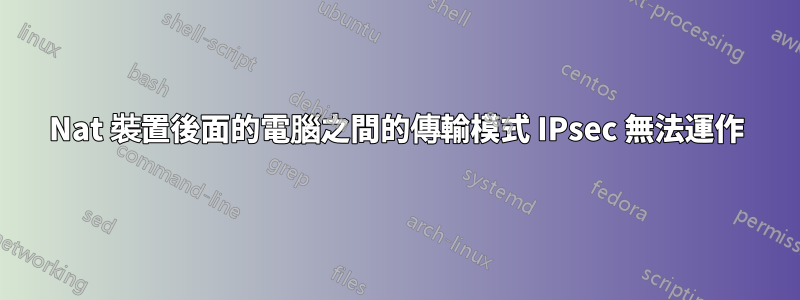 Nat 裝置後面的電腦之間的傳輸模式 IPsec 無法運作