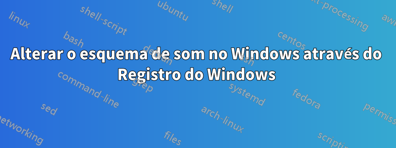 Alterar o esquema de som no Windows através do Registro do Windows