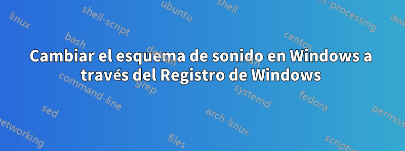 Cambiar el esquema de sonido en Windows a través del Registro de Windows