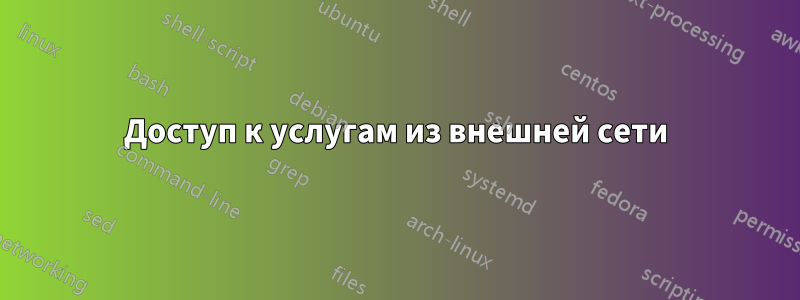 Доступ к услугам из внешней сети