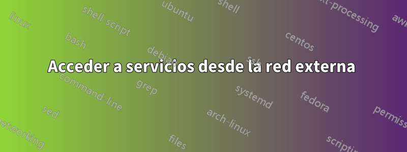 Acceder a servicios desde la red externa