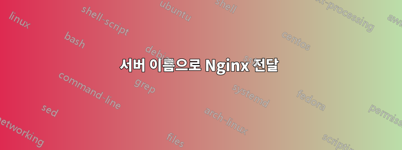 서버 이름으로 Nginx 전달