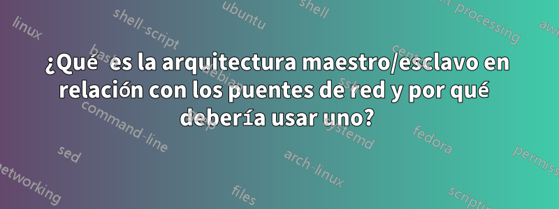 ¿Qué es la arquitectura maestro/esclavo en relación con los puentes de red y por qué debería usar uno?