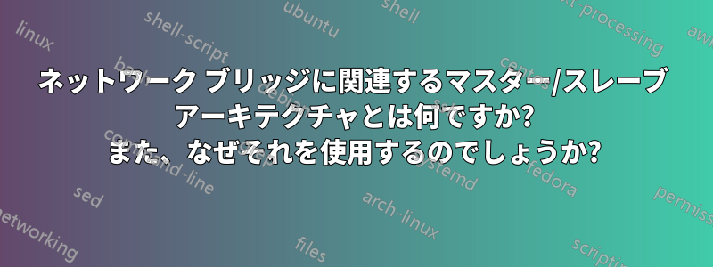 ネットワーク ブリッジに関連するマスター/スレーブ アーキテクチャとは何ですか? また、なぜそれを使用するのでしょうか?