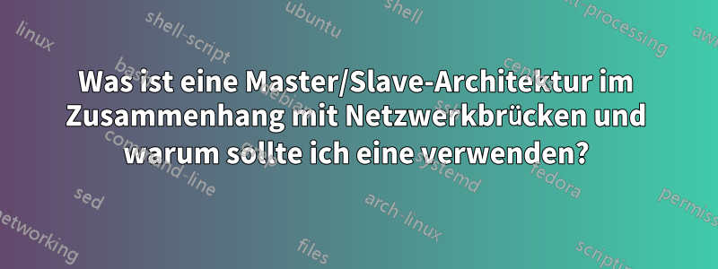 Was ist eine Master/Slave-Architektur im Zusammenhang mit Netzwerkbrücken und warum sollte ich eine verwenden?