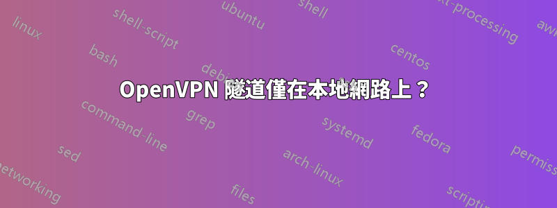 OpenVPN 隧道僅在本地網路上？