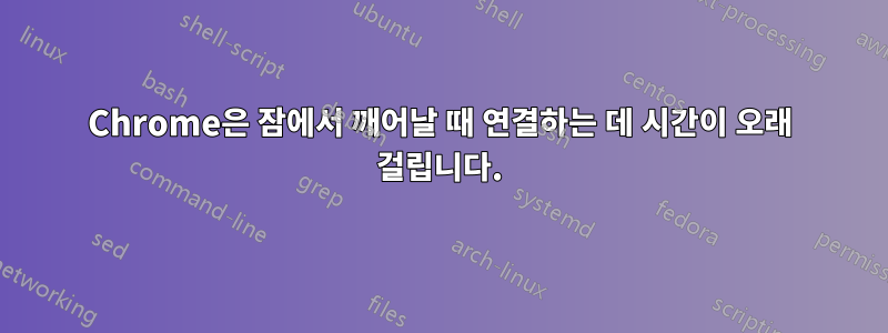 Chrome은 잠에서 깨어날 때 연결하는 데 시간이 오래 걸립니다.