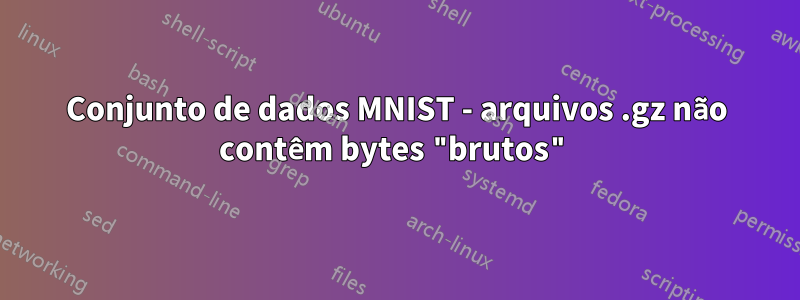 Conjunto de dados MNIST - arquivos .gz não contêm bytes "brutos"