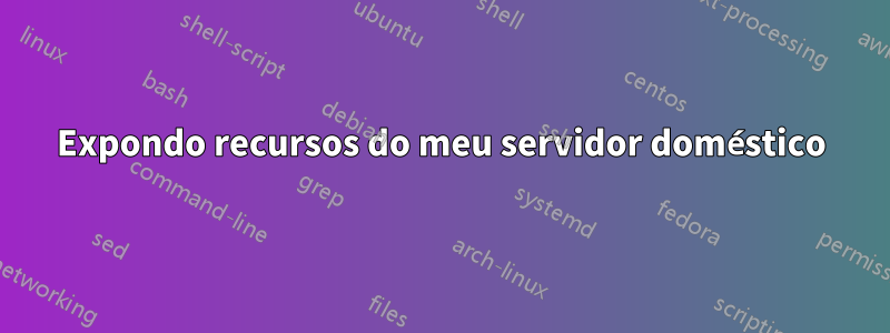 Expondo recursos do meu servidor doméstico