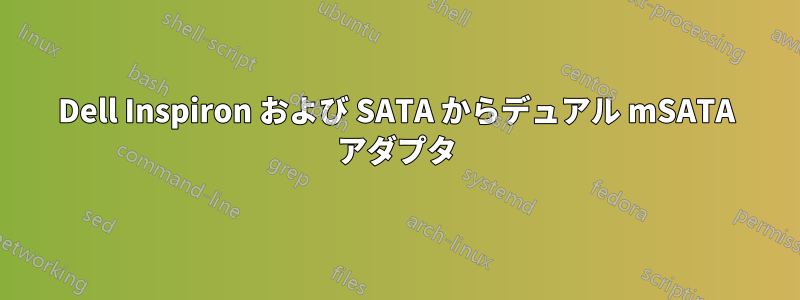 Dell Inspiron および SATA からデュアル mSATA アダプタ