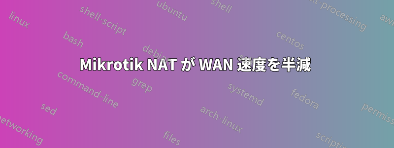 Mikrotik NAT が WAN 速度を半減