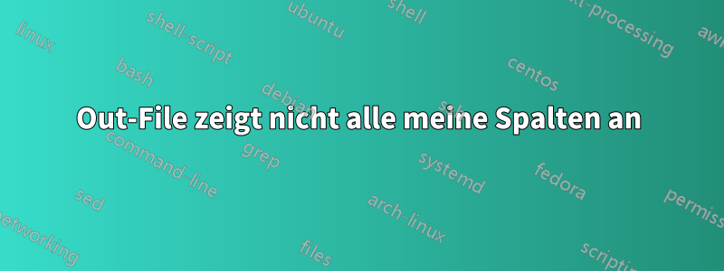 Out-File zeigt nicht alle meine Spalten an