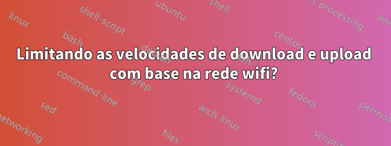 Limitando as velocidades de download e upload com base na rede wifi?