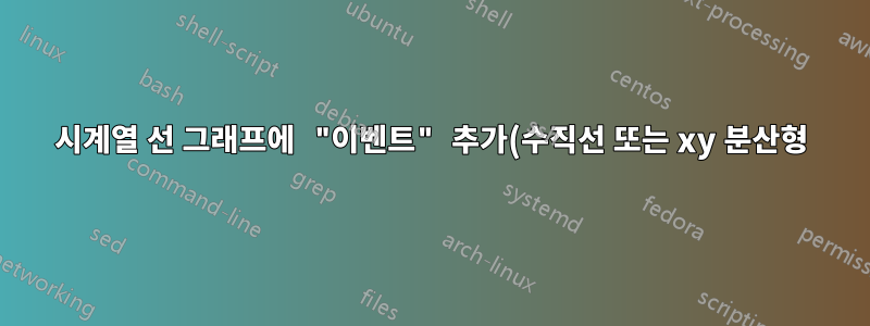 시계열 선 그래프에 "이벤트" 추가(수직선 또는 xy 분산형)