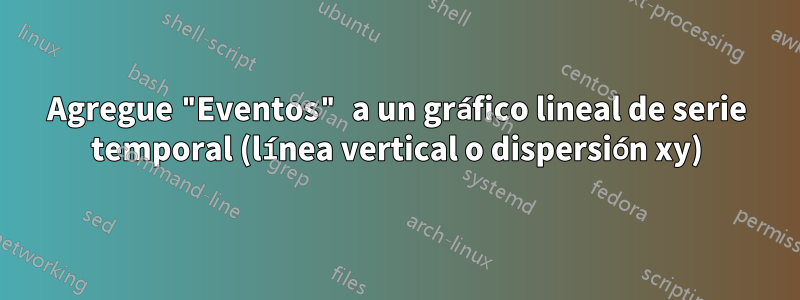 Agregue "Eventos" a un gráfico lineal de serie temporal (línea vertical o dispersión xy)