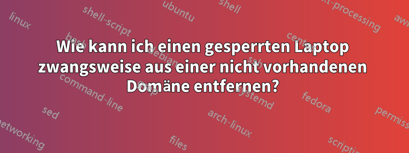 Wie kann ich einen gesperrten Laptop zwangsweise aus einer nicht vorhandenen Domäne entfernen?