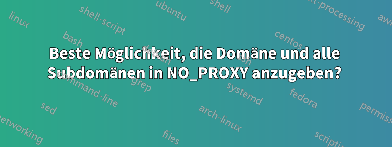 Beste Möglichkeit, die Domäne und alle Subdomänen in NO_PROXY anzugeben?