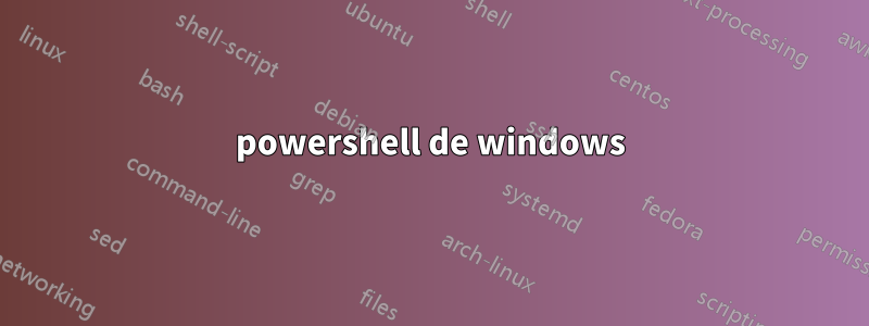 powershell de windows