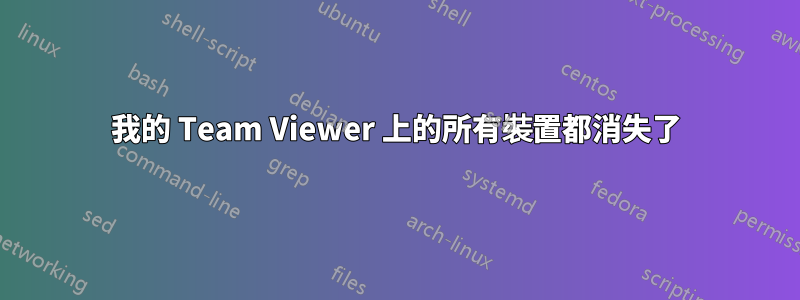 我的 Team Viewer 上的所有裝置都消失了