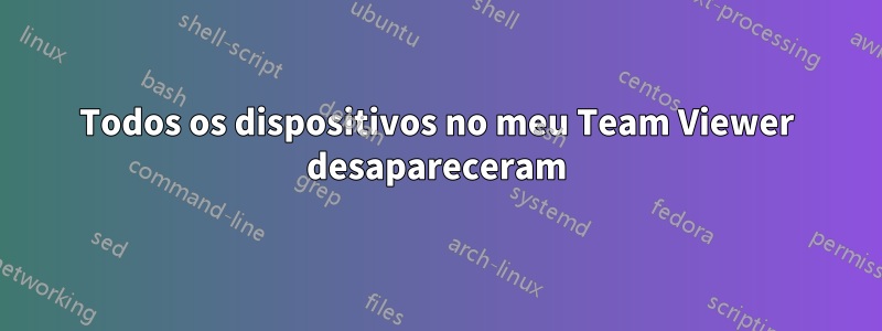 Todos os dispositivos no meu Team Viewer desapareceram